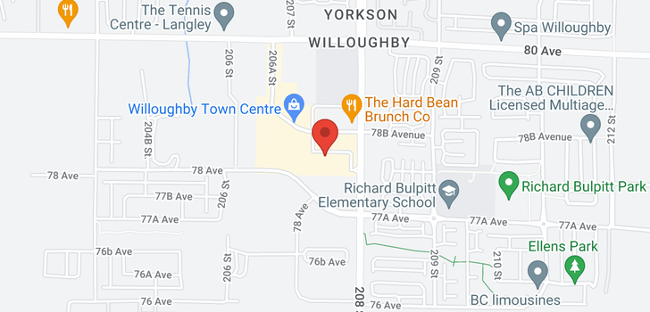 map of 416 20728 WILLOUGHBY TOWN CENTRE DRIVE